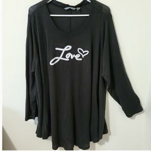 NWOT Love Sweater Scoop Neck & Swing Hem Size 2X